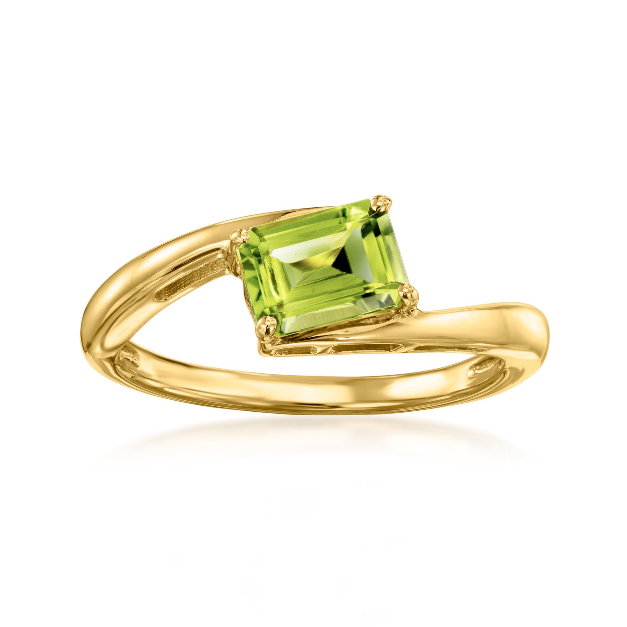 Ross-Simons 0.80 Carat Peridot Ring in 18kt Gold Over Sterling