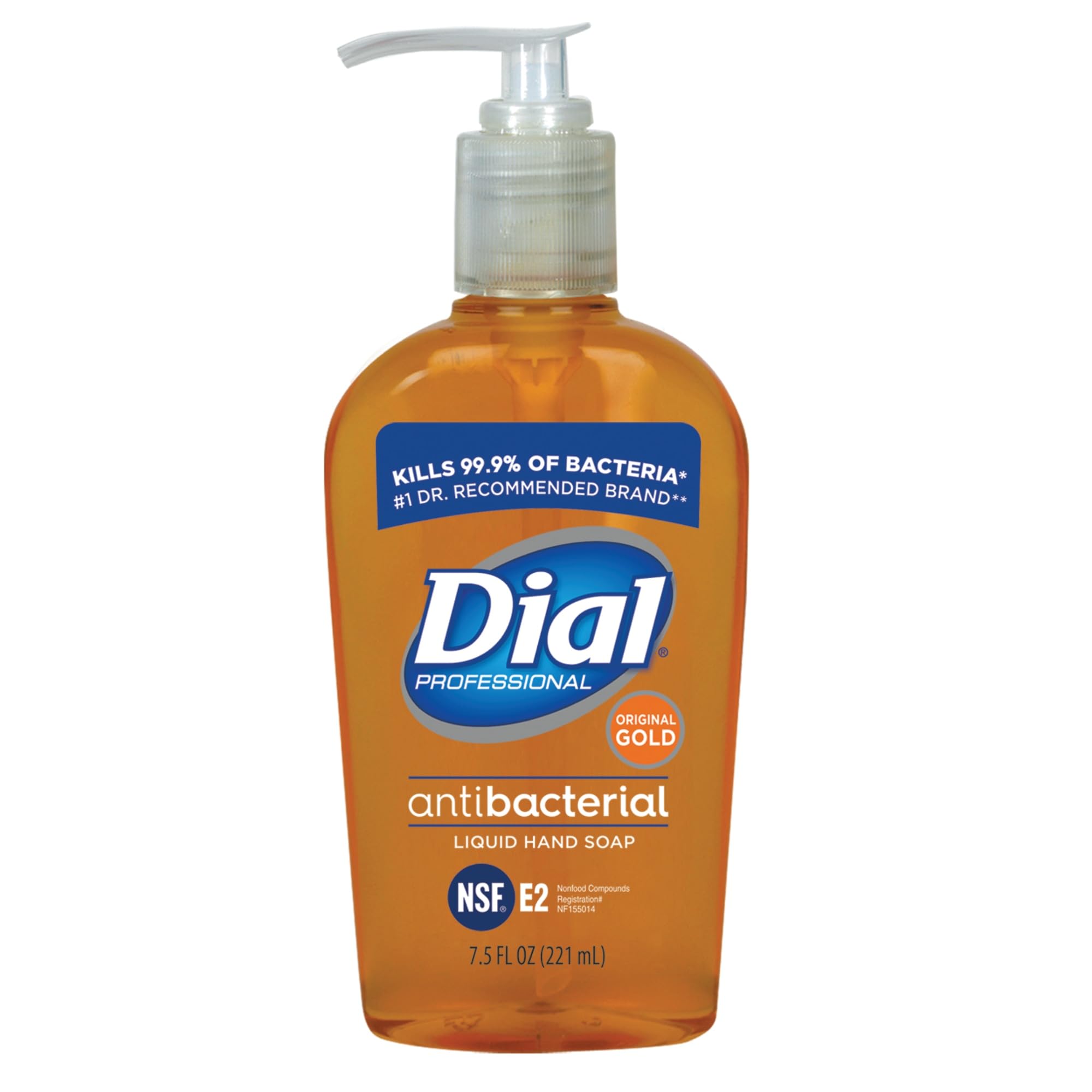 Professional 84014 Liquid Dial Gold Antimicrobial Soap Decorative Pump 7.5 Oz. (Case of 12)