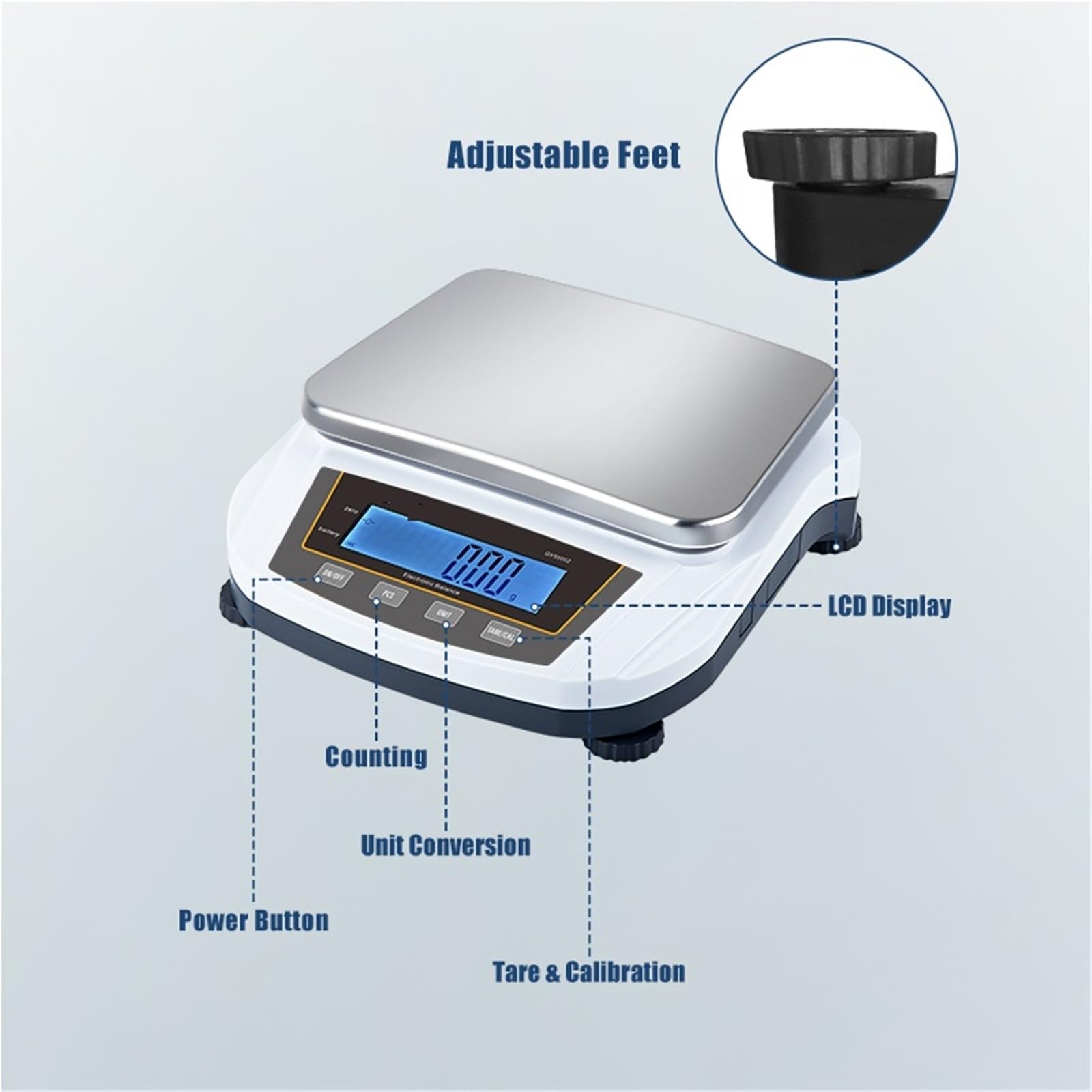 Básculas digitales de laboratorio, Báscula de precisión for joyería de 5 kg y 0,01 g, balanza analítica electrónica digital de laboratorio de 2 kg, báscula de cocina(5000g 0.01g)