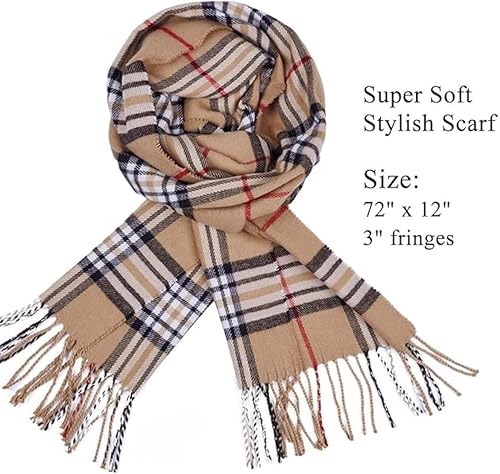 Miniatura 4 de Bufanda de invierno clásica con sensación de cachemira, colección súper suave