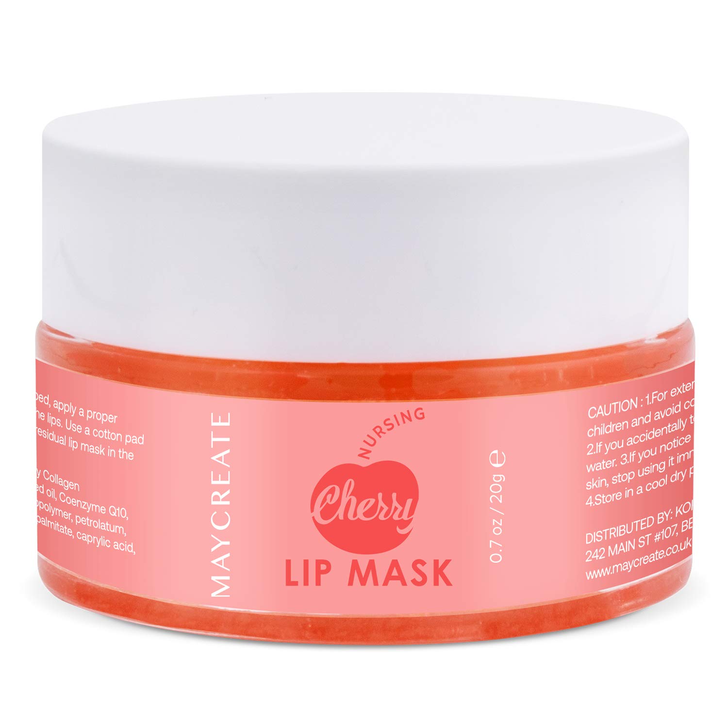 Maycreate Lip Sleep Mask, Collagen & Cherry Lip Mask, Lip Care, for Dry Lips