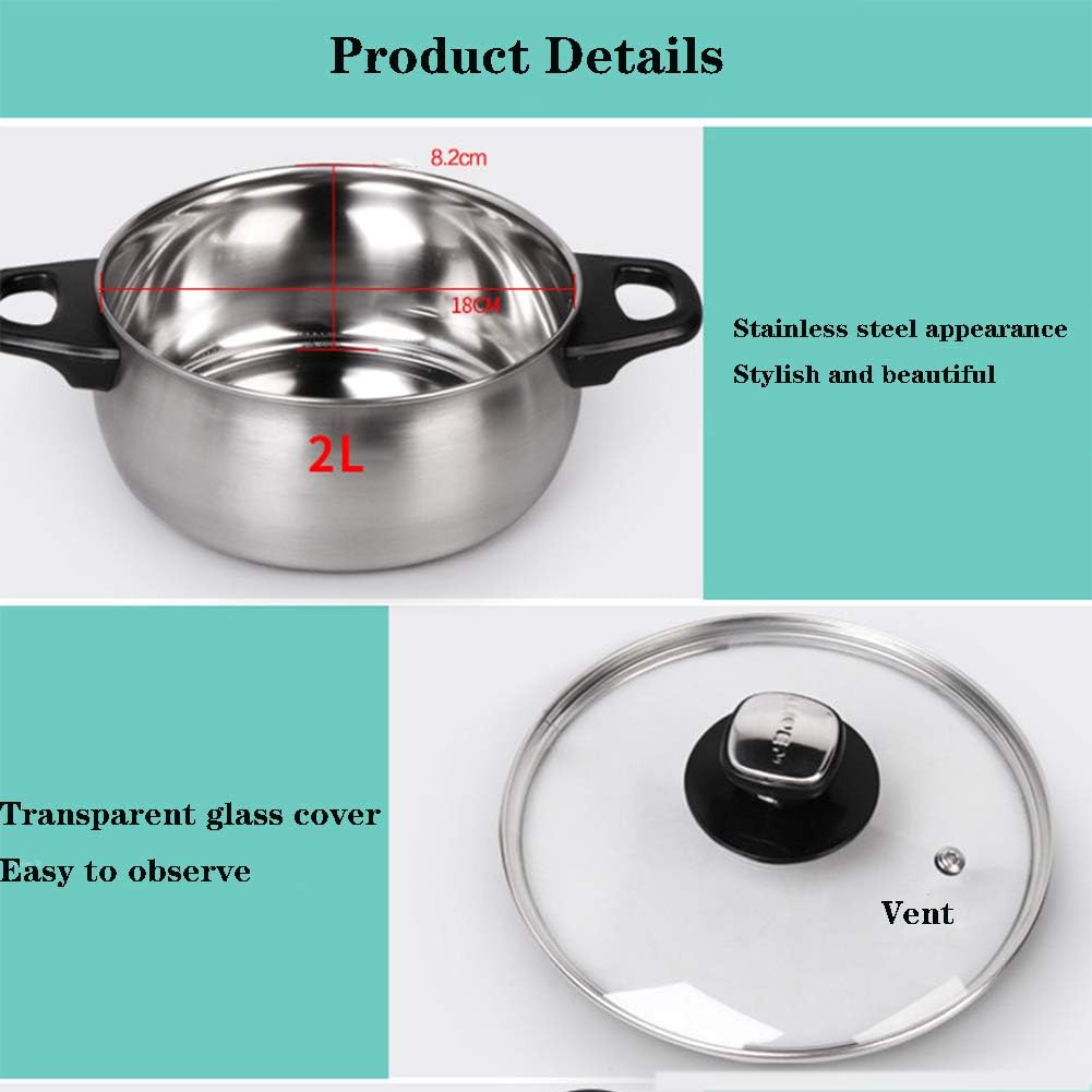 Electric Skillet Pan with Lid, Electric Hot Pot, Professional Stainless Steel Multi-Function Electric Cooker, Easy to Clean, 1000 Watts Power Temperature Control