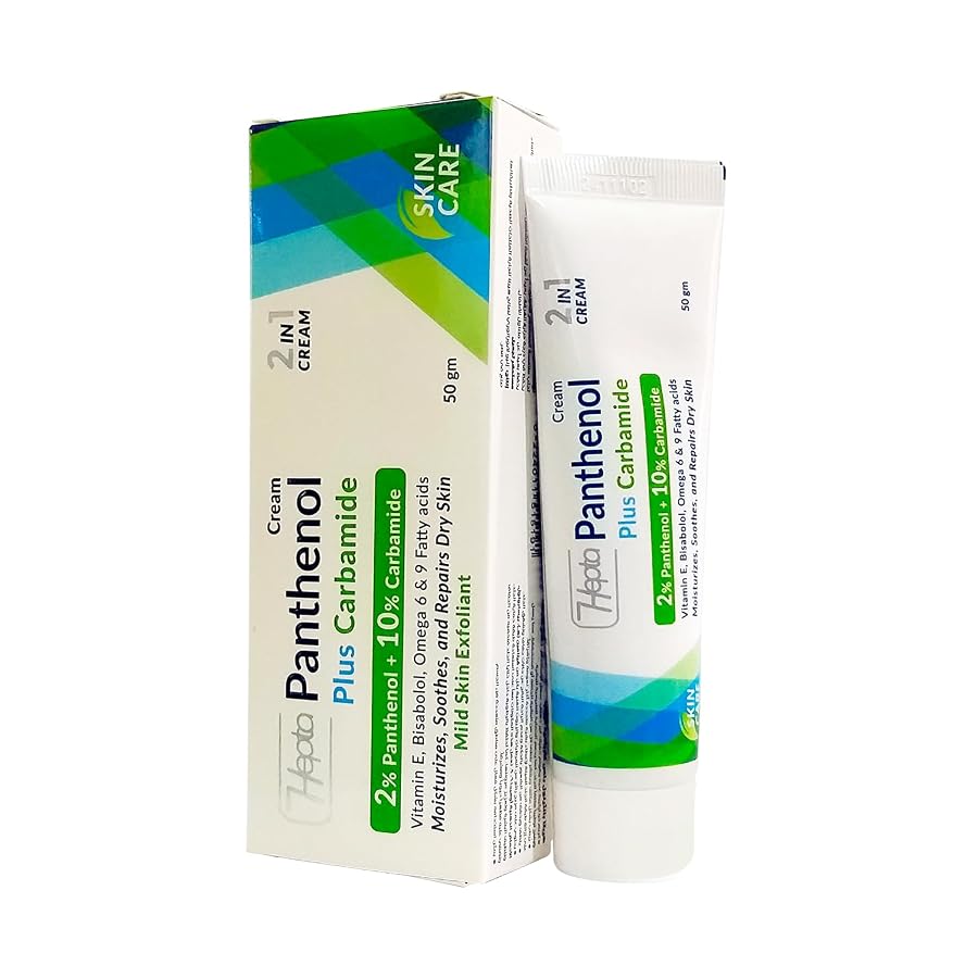 Hepta Panthenol Plus Carbamide Cream – Intensive Moisturizing & Repair Cream with Panthenol and 10% Urea for Dry, Rough & Cracked Skin – 50 gm