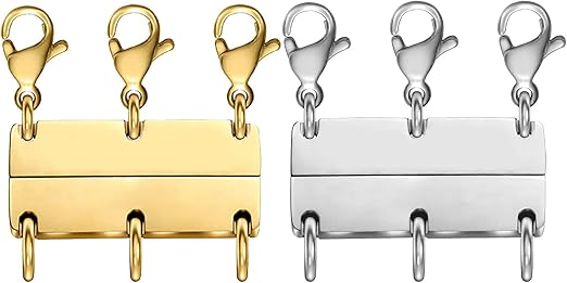 OHINGLT Layered Necklace Clasp 18K Gold and Silver Necklace Separator for Layering, Multiple Jewelry Clasps and Closures for Women