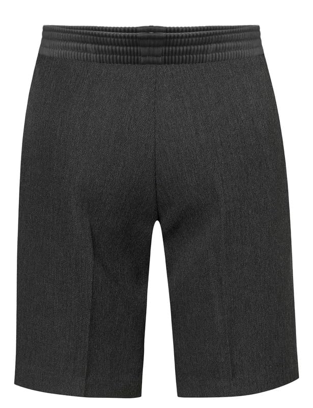 L S U Pantalones cortos escolares para niños, uniforme medio elástico, sin cremallera/clip, 2-11 años