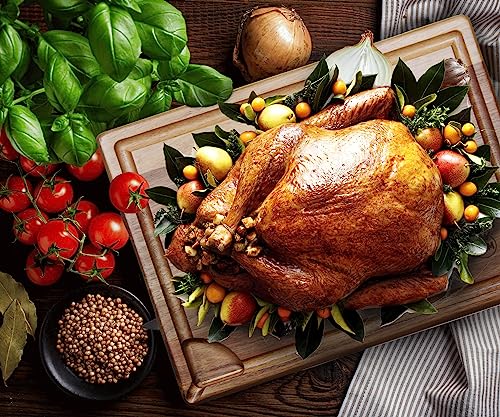 Wlm Large Wood Cutting Board With Juice Groove - Acacia Wood Cutting Boards For Kitchen Wooden Cutting Boards For Kitchen Wood Cutting Board For Meat Vegetables And Fruits #TOP4