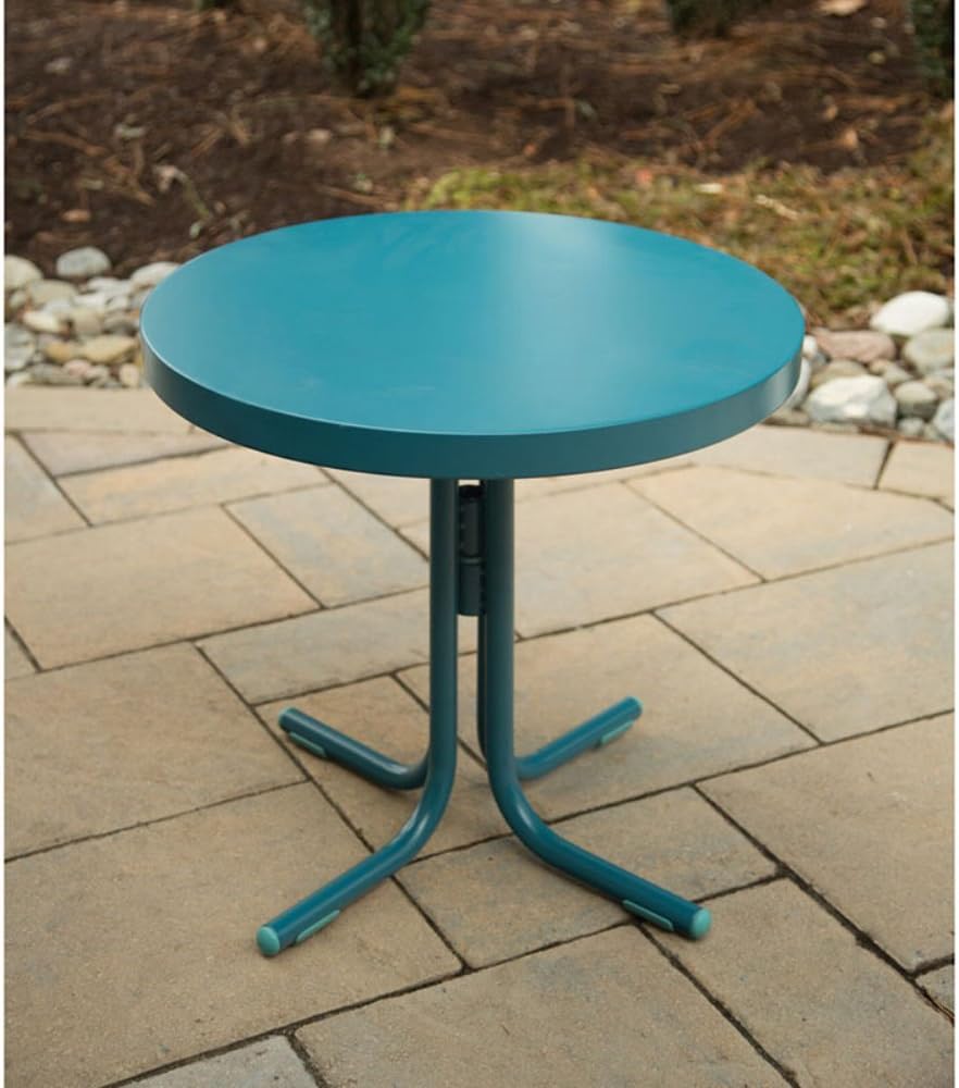 Hanover Retro Metal Patio Side Table Patio, Lawn & Garden