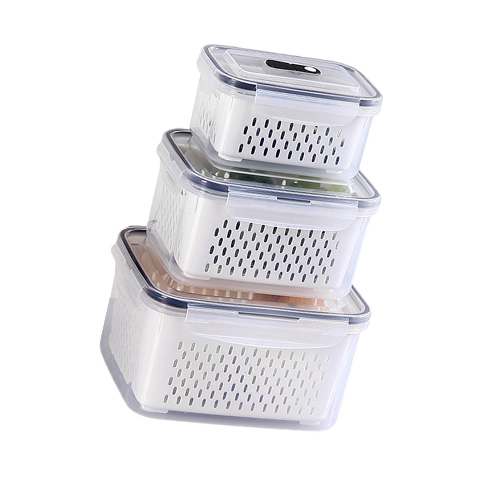 MICFENY Large Airtights Food Storage Container Accessory for Fridge Keep Fruits Vegetables Meat Long Time Use Dishwasher Safe