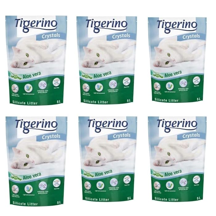 Buy Tigerino Crystals Aloe Vera Cat Litter, DustFree6 X 5L, Very