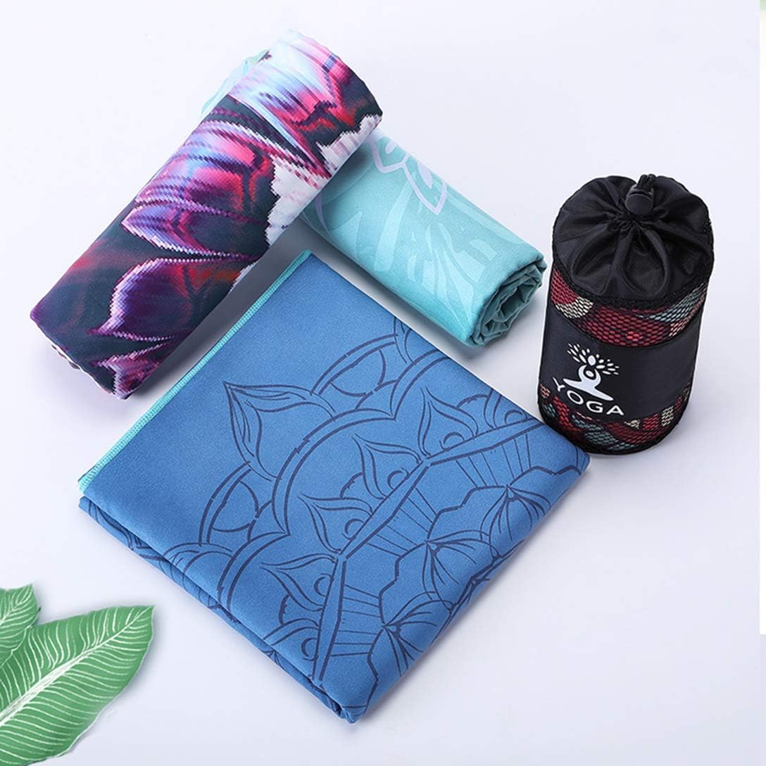 Yoga-Handtuch, Rutschfestes Yoga-Handtuch, Mattenhandtuch Mit Smart Corner Tragetasche D Elastische Schlaufe, Mikrofaser-schweißabsorptions- Und Schnell Trocknendes Mattenhandtuch Rutschf, D