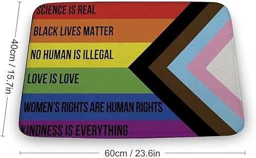 Miniatura 3 de Science is Real Progress Pride, Felpudo de bienvenida LGBT para el hogar, divertido felpudo de regalo de inauguración de la casa, tapete de