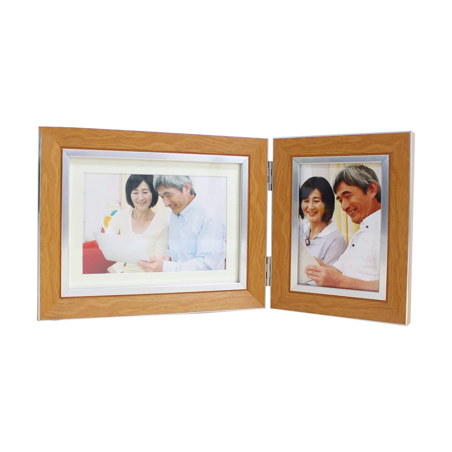Amazon｜仏具 遺影 写真立て メモリアル ツインフォトフレーム L判&2L
