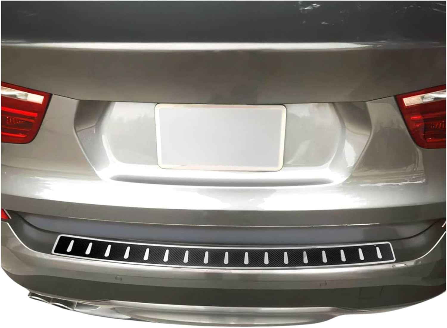 OMAC Rear Bumper Sill Cover for BMW X3 F25 2011-2017 – Stainless Steel Carbon Foiled Finish