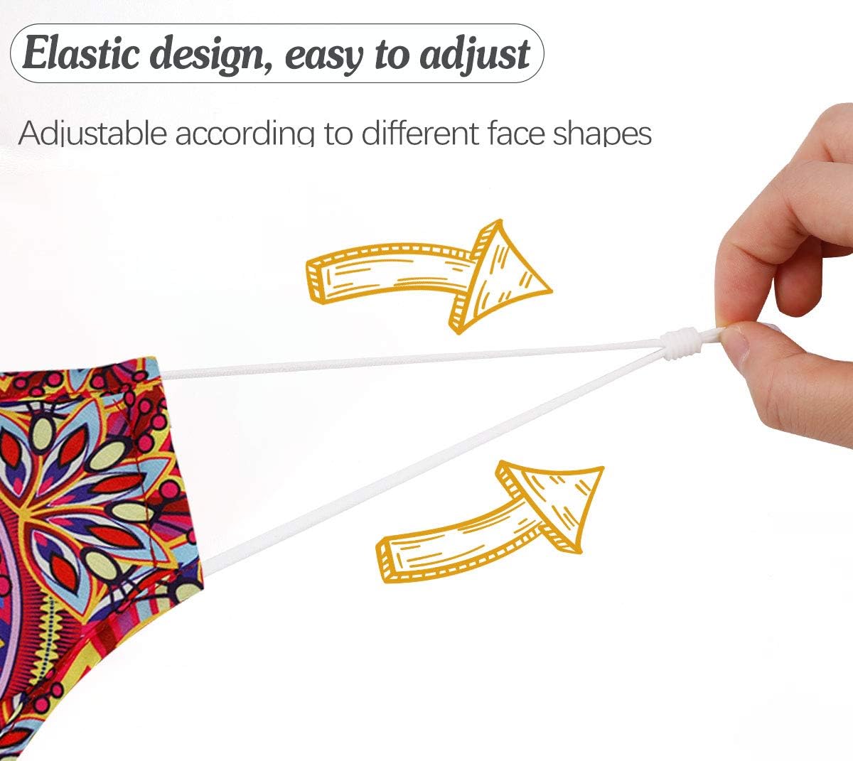 Reusable Face Mask with Adjustable Ear Loops for Protection, Datura Flowers Washable Breathable Cloth Layer Mask Cover, Soft Cotton Fabric Cute Fashion Designer Madks for Women Men Adult Gift
