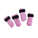 Cat Boots,Dog Boot for Injured Paw,Breathable Mesh Cat Claw Protectors Anti Scratch for Cutting Nails_XL(Pink)