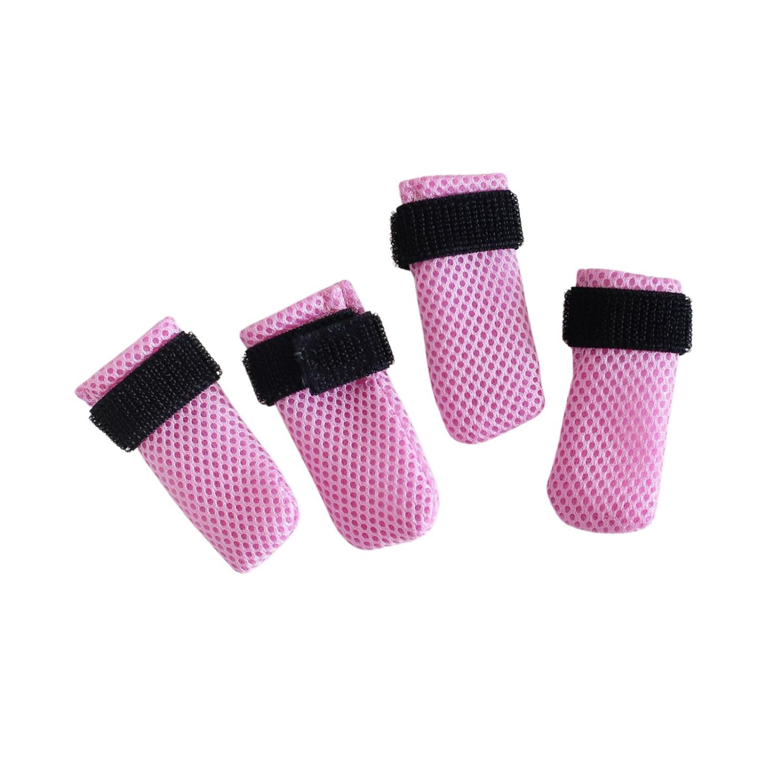 Cat Boots,Dog Boot for Injured Paw,Breathable Mesh Cat Claw Protectors Anti Scratch for Cutting Nails_S(Pink)