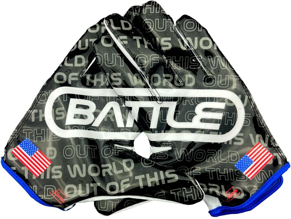 Battle Sports Chameleon Football Receiver Gloves, Premium Grip, Breathable Mesh