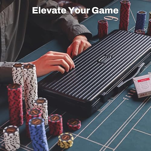 Miniatura 2 de SLOWPLAY Nash Clay - Chips de póquer, 0.49oz compuesto de arcilla, paquete de 50 fichas, fichas numeradas con denominación y fichas en blanco