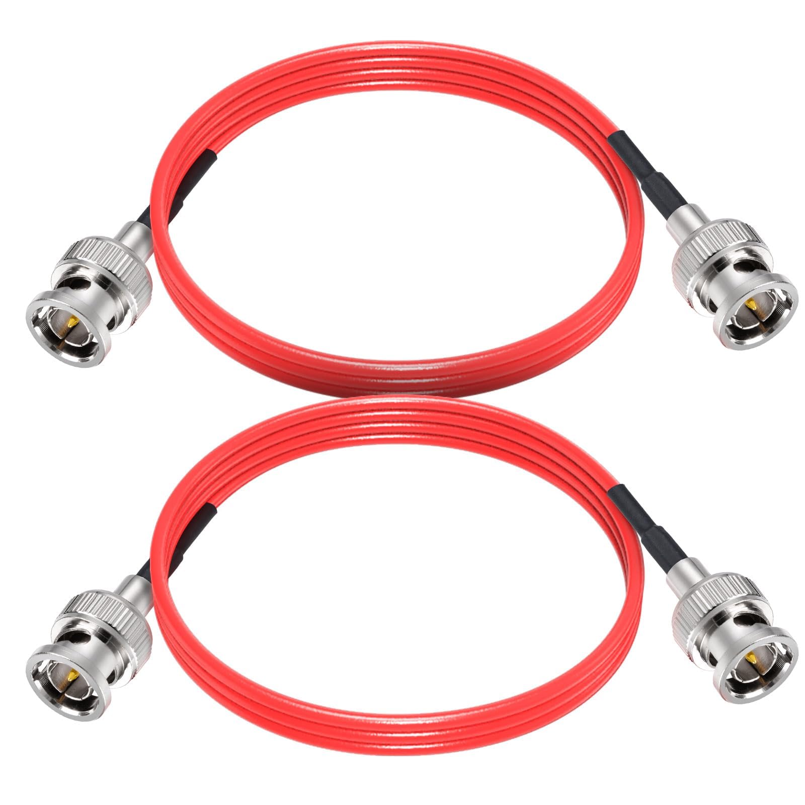 Superbat Cavo SDI Corto 3G HD 30cm Cavo SDI Sottile RG179 (Rosso) BNC Maschio a Maschio 75 ohm Per Analizzatore Oscilloscopio Telecamere HD-SDI Audio Video (2 Pezzi)