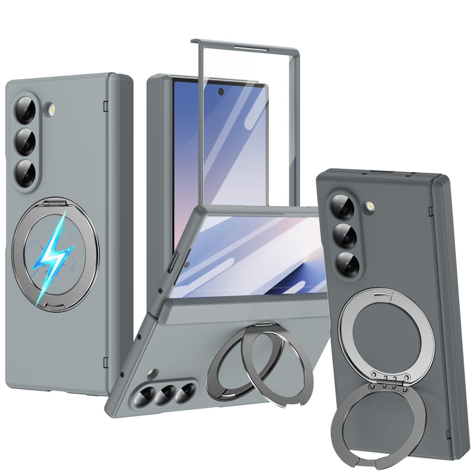Étui magnétique pour Samsung Z Fold6 protégeant la charnière et l'écran