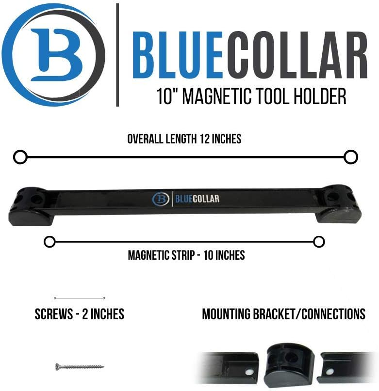 Blue Collar Tools - Magnetic Tool Holder Strip - 10" - 3 Pack