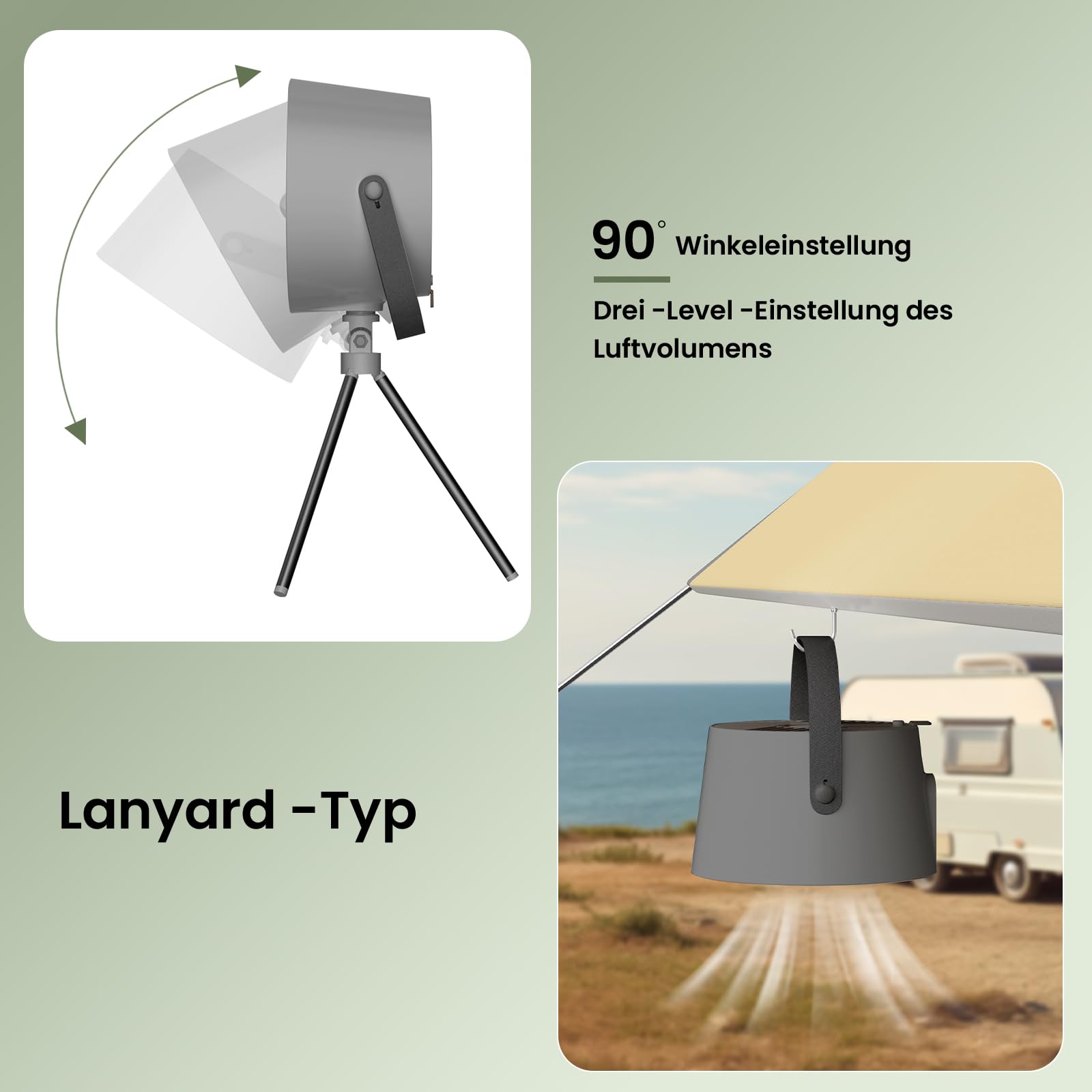 Cappa Aspirante Portatile AAOBOSI - Ventola 3 Velocit&agrave; Con Filtri Per Cucina E Camper