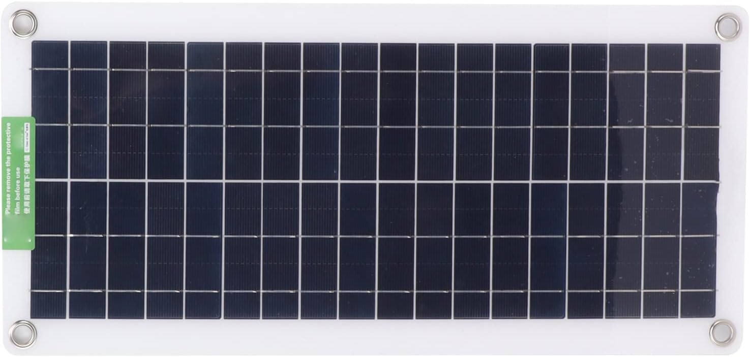 Eujgoov 30W Solar Panel Battery Charger Kit, Monocrystalline, High Conversion Efficiency, Stable Output, Easy to Use, Portable and Durable, Suitable for Car RV Boat Outdoor and Emergency