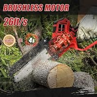 Mini Akku Kettensäge kompatibel mit Milwaukee 18V (Ohne akku), Bürstenlose 8 Zoll 6 Zoll Elektro Kettensäge, klein Kettensägen Kette Sicherheitsschloss Automatischer Öler astsäge Säge Handkettensäge – Ansicht 3
