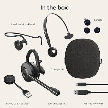 Amazon.com: Jabra Engage 55 Convertible Wireless Headset with Ear