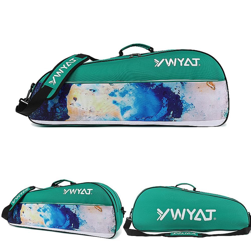 Sac de Badminton Tennis,Sac pour Raquette de Tennis,Sac de Badminton pour 3 Raquettes de Badminton,Toile,Imperméable à l'eau,Bandoulière Réglable et Détachable