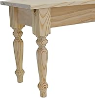 Vista 6 de Banco sin terminar con patas torneadas (48)