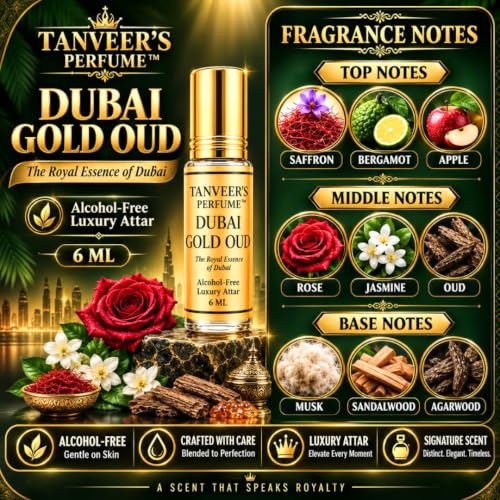 Tanveer's Perfume Dubai Gold Oud Attar 6 ml - Image 3
