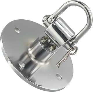 Stainless Steel 360 Degree Swivel Hook for MMA Pear Shaped Punching Bag, Speed Ball Base with High Load Bearing for Boxing Training Equipment