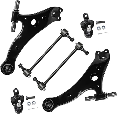 Miniatura 29 de Detroit Axle - Kit de brazos de control delanteros de 6 piezas para Toyota Corolla 2014-2019, 2 brazos de control inferiores con rótulas, 2 varillas