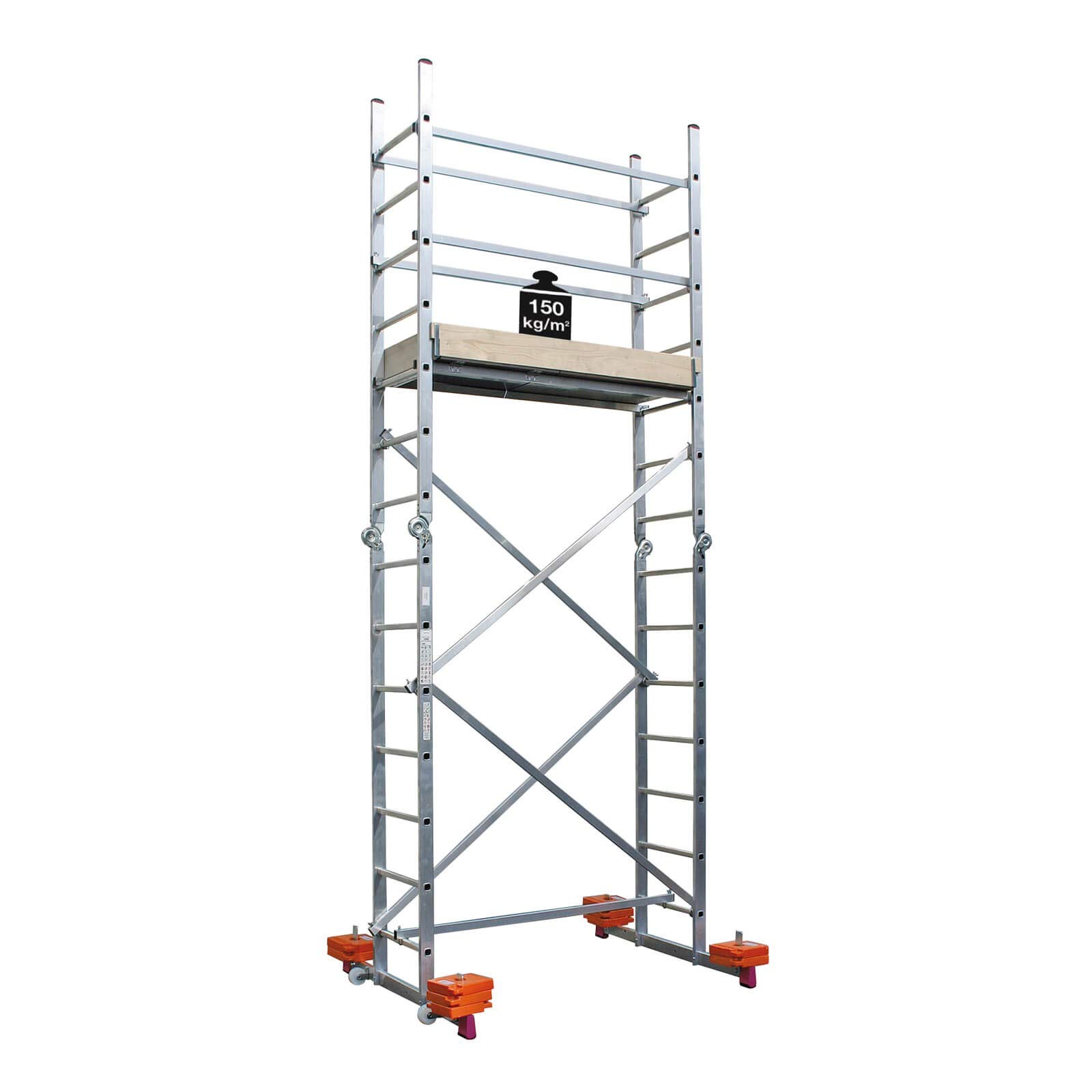KRAUSE LID273 Folding Scaffolding with 3 x 7 Steps, 3.35 m/5 m 