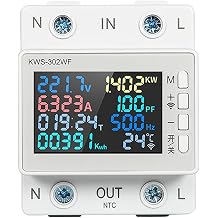 WiFi Tuya Smart Meter Electricity Meter DIN Rail AC Meter HD Digital Colour Display Multifunctional Rail Voltage And Current Meter