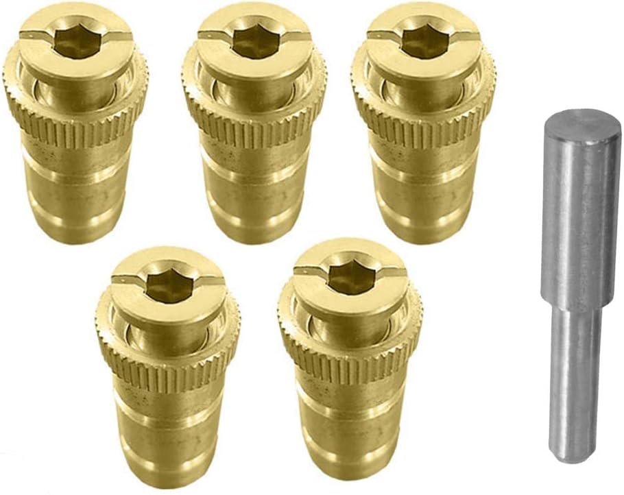 Brass Anchor for Pool Safety Cover - 5 Pack - 5/8 Anchor. Fits 3/4 Hole.