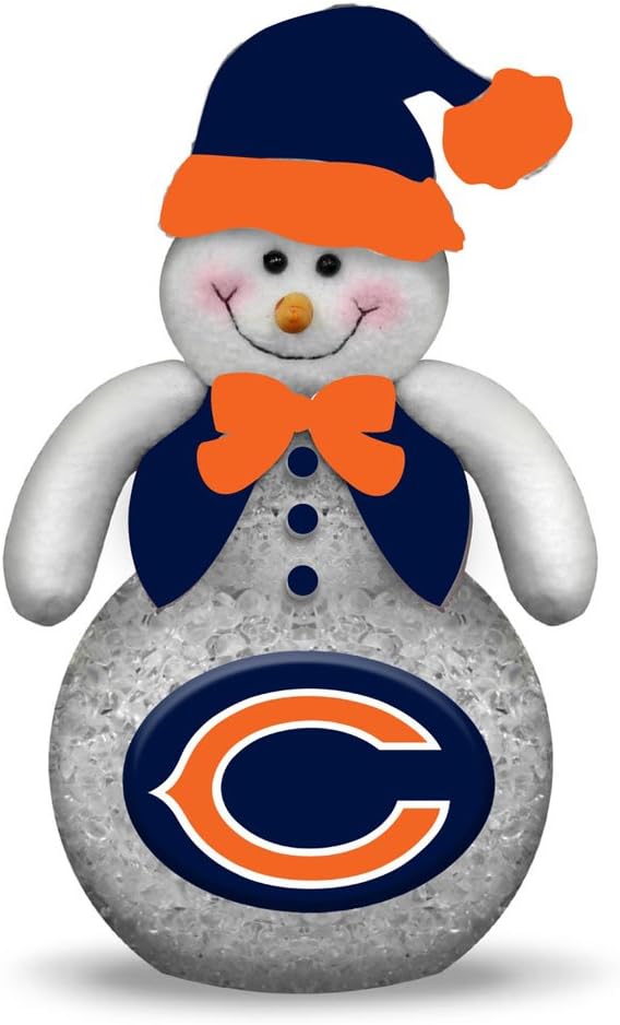 Chicago Bears LightUp Tabletop Snowman