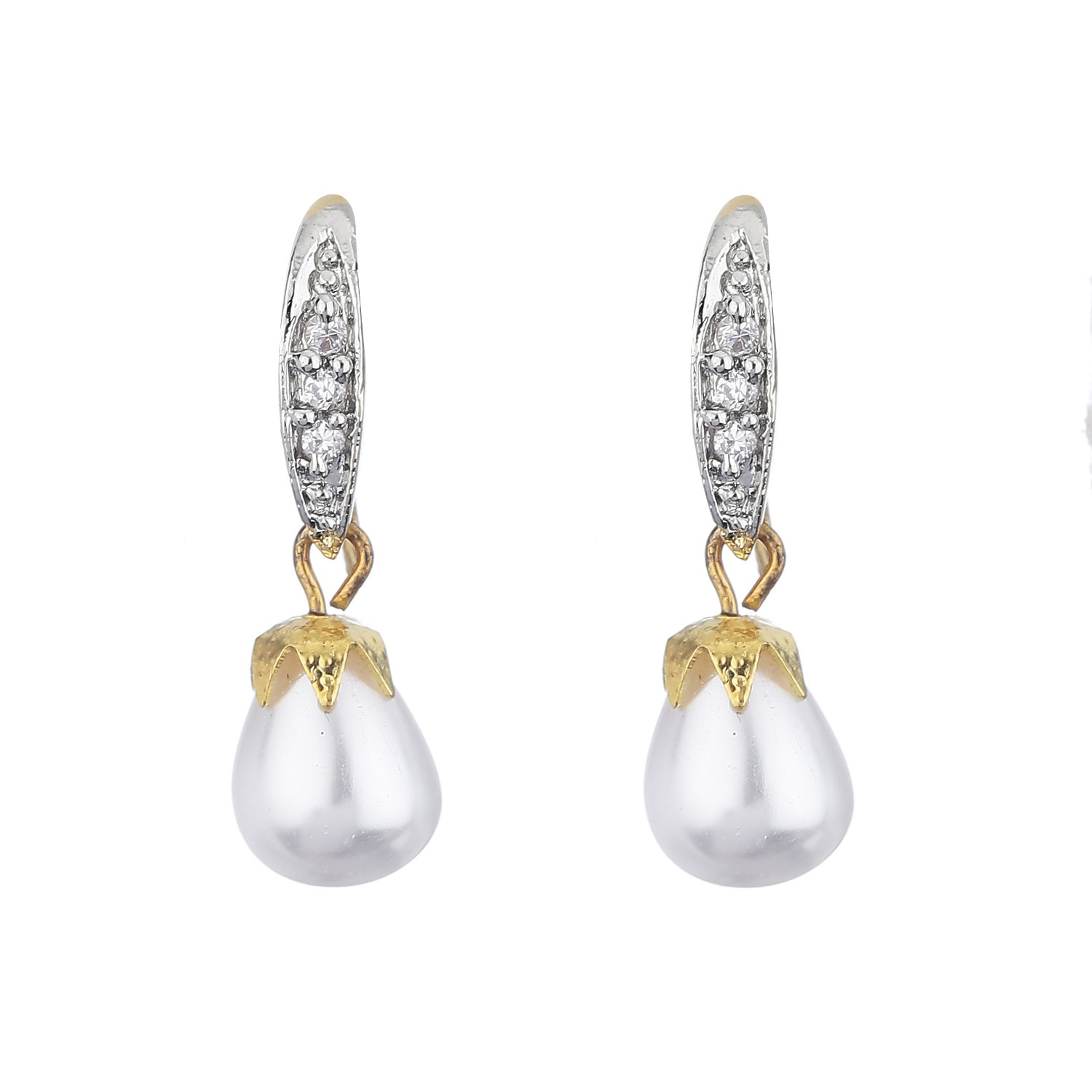 See full amazon price history chart for Zeneme Earring Gold Plated American Diamond Studded Fish Hook Drop Pearl Earring Jewellery For Girl And Women Zeneme Earring Gold Plated American Diamond Studded Fish Hook Drop Pearl Earring Jewellery For Girl And Women (B06Y2D7D95) Amazon Price History, Amazon Price Tracker