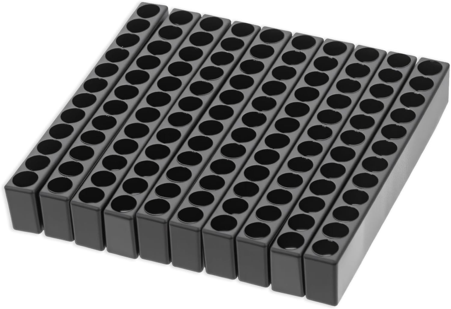 10PCS 12 Holes Hex Shank Bit Holder, Plastic Bit Organizer, Hex Shank Screwdriver Bits Holder Storage Organizer, Screw Driver Holders for 1/4 Inch Hexs Shanks