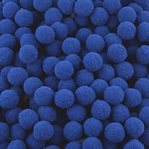 500 Pack Fluffy Mini Pompoms Balls High Density Pom Poms for Crafts Jewelry Making Accessories Clothing Appliques Decorations Royal Blue, 10mm
