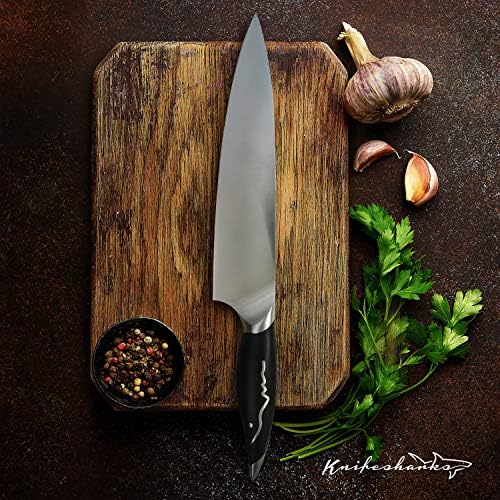 Knifesharks Chef Knife 8 inch - Japanese Super Steel - Razor Sharp, Superb Edge Retention, Rust-Proof, Stain & Corrosion Resistant Chefs Knives