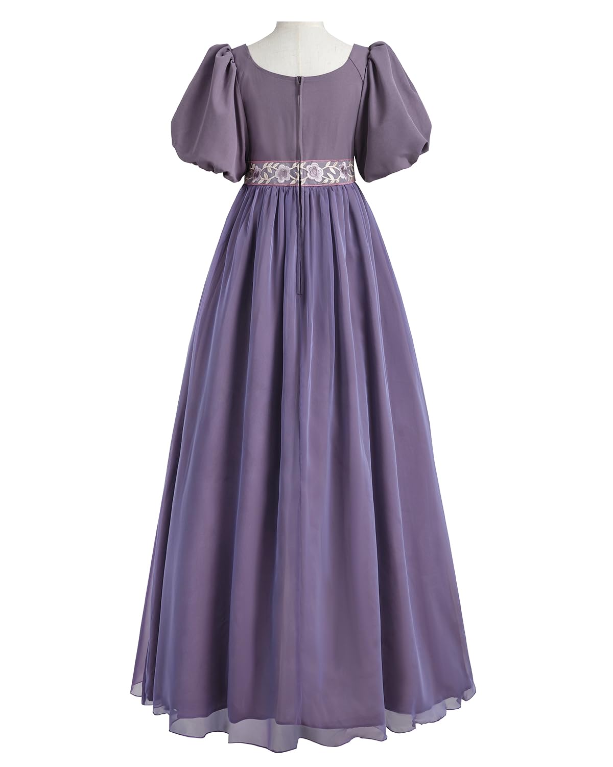 Damen Regency Empire Kleid 19.Jh. Kostüm mit Handschuhen Hochzeit Tee Party