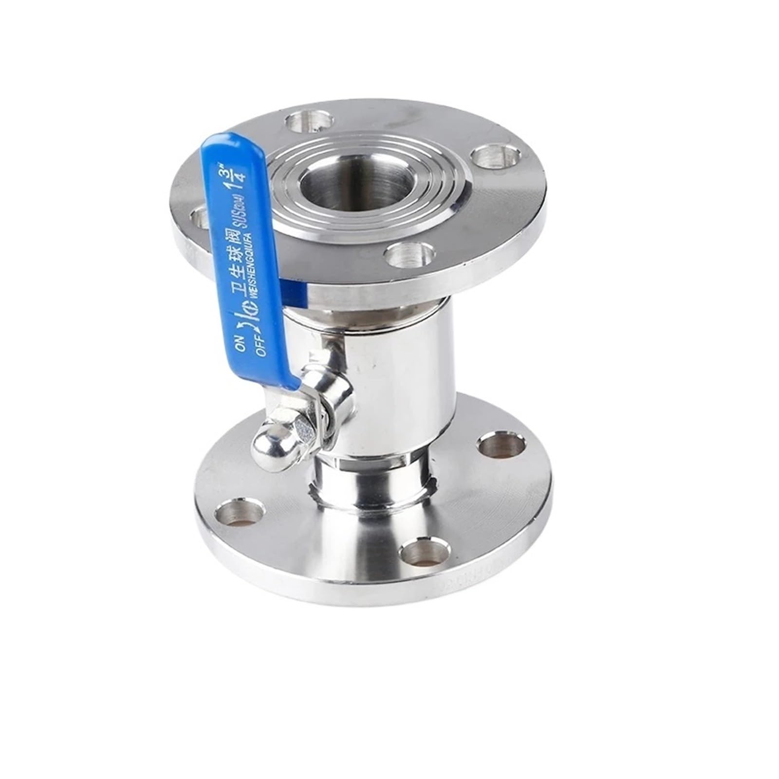 Flange ball valve SS304/316 Manual straight ball valve PN10/PN16 flange connection(DN20,SS316,PN16)