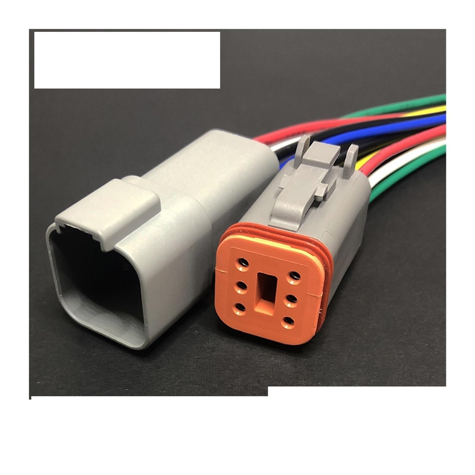 DT04-2P Conector a Prueba de automóviles Conector a Prueba de agua2 / 3/4/6/8 / 12pin Vehículo de ingeniería Masculino y Femenino Enchufe Deutsch Longitud de Alambre 15 cm(6p Strip Line,1sets)