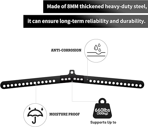 Miniatura 4 de Sistema de doble polea cruzada de cable con mango en D de 32 pulgadas, cuerda de entrenamiento, accesorios para máquina de ejercicio, esparcidor,