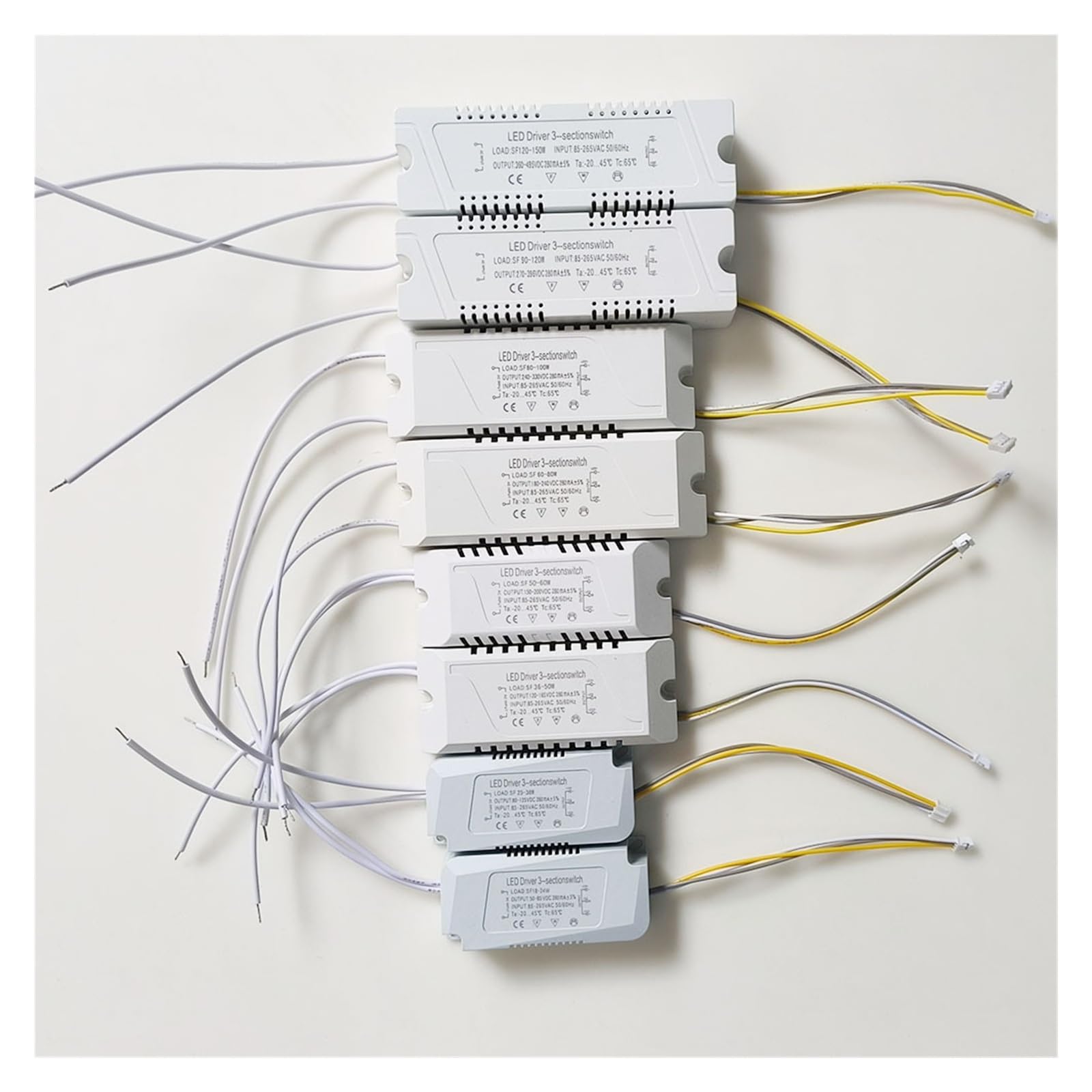 Trasformatore LED AC 85-265V 3 Pin Adattatore Driver 18-24W 25-36-50W 100-120-150W Ricambio Plafoniere LED 3 Colori