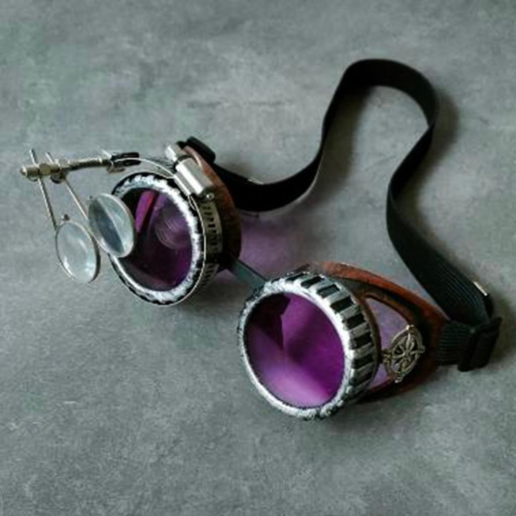 Gafas de caleidoscopio vintage steampunk, accesorio para disfraz