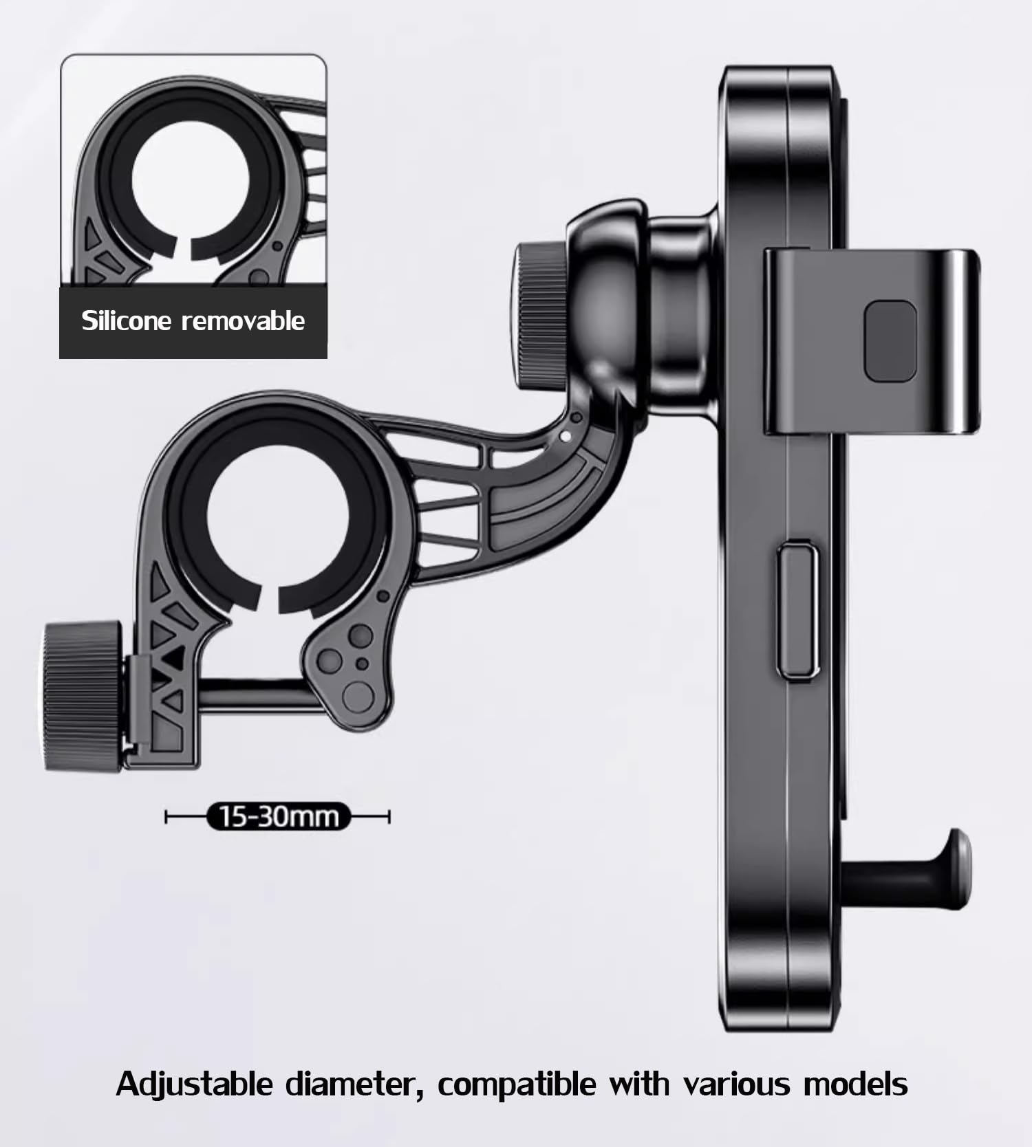Porta Cellulare Moto per BMW C600 Sport C650GT C 650 GT C650GT, 360° Rotabile Supporto Telefono Moto, Anti-Shake Antivibrazione Ruggine Porta Smartphones Moto Manubrio,A Handlebar