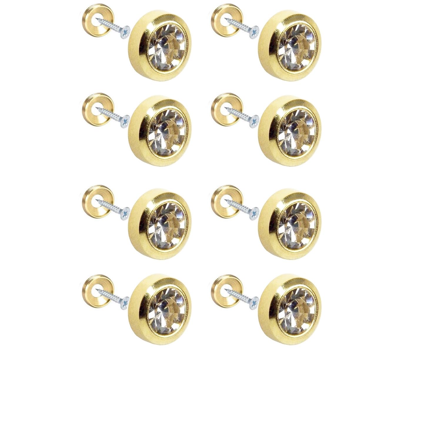 VICTAC Diamond Gold Mirror screw cap 8Pcs, Brass Decorative Gold Screws Caps with crystal, 12 mm Mirror Screws Cover Self-Tapping Screws for Furniture Fixing, Gold (B0DF972M8F) Amazon Price History, Amazon Price Tracker